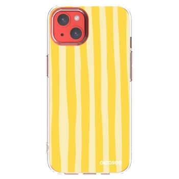 Picasee silikonový průhledný obal pro Apple iPhone 13 - Lines lemon
