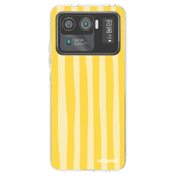Picasee silikonový průhledný obal pro Xiaomi Mi 11 Ultra - Lines lemon