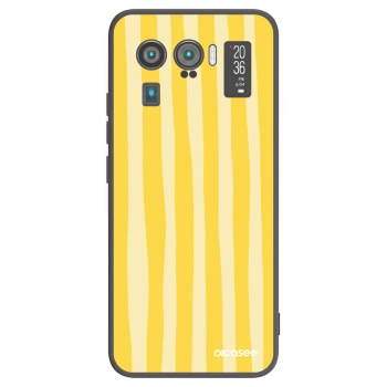 Picasee silikonový černý obal pro Xiaomi Mi 11 Ultra - Lines lemon