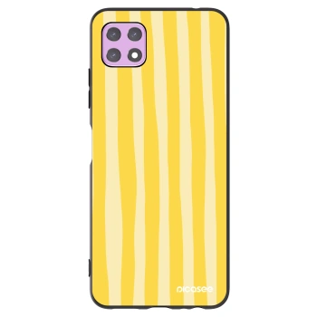 Picasee silikonový černý obal pro Samsung Galaxy A22 A226B 5G - Lines lemon