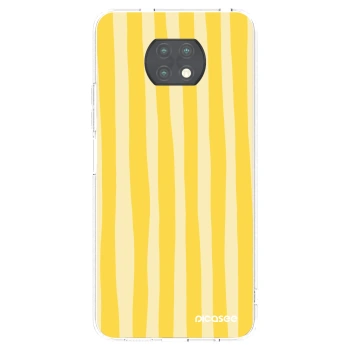 Picasee silikonový průhledný obal pro Xiaomi Redmi Note 9T - Lines lemon