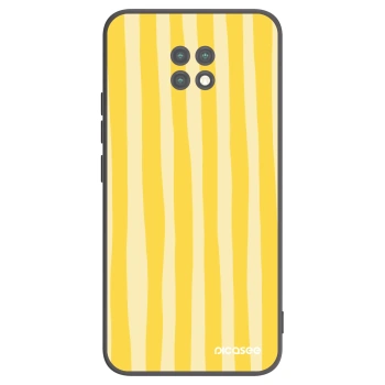 Picasee silikonový černý obal pro Xiaomi Redmi Note 9T - Lines lemon