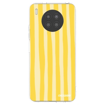 Picasee silikonový průhledný obal pro Huawei Nova 8i - Lines lemon