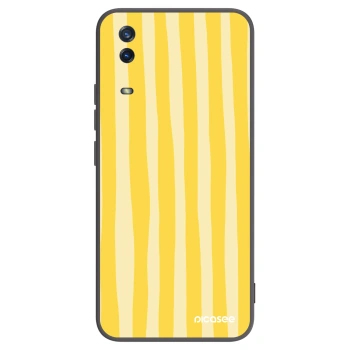 Picasee silikonový černý obal pro Vivo Y11s - Lines lemon
