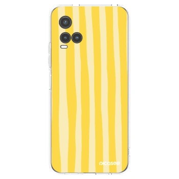 Picasee silikonový průhledný obal pro Vivo Y33s - Lines lemon