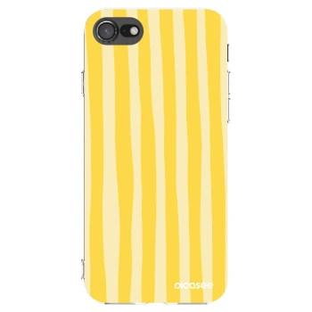 Picasee silikonový průhledný obal pro Apple iPhone SE 2022 - Lines lemon