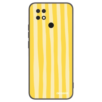 Picasee silikonový černý obal pro Xiaomi Redmi 10C - Lines lemon