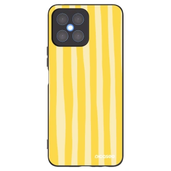 Picasee silikonový černý obal pro Honor X8 4G - Lines lemon