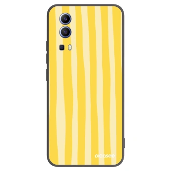 Picasee silikonový černý obal pro Vivo Y52 5G - Lines lemon