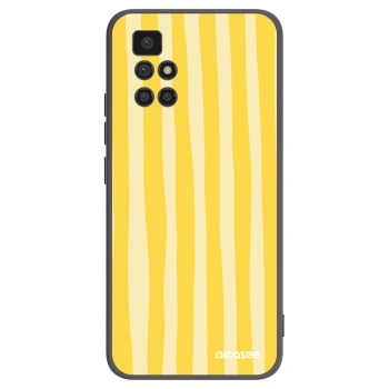 Picasee silikonový černý obal pro Xiaomi Redmi 10 (2022) - Lines lemon