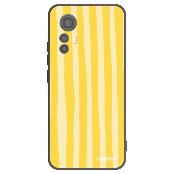 Picasee silikonový černý obal pro Xiaomi 12 Lite - Lines lemon