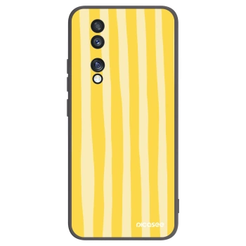 Picasee silikonový černý obal pro Honor 70 - Lines lemon