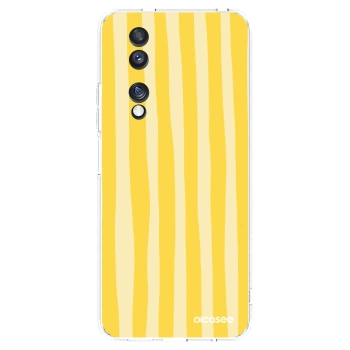 Picasee silikonový průhledný obal pro Honor 70 - Lines lemon