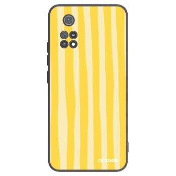 Picasee silikonový černý obal pro Xiaomi Poco M4 Pro - Lines lemon