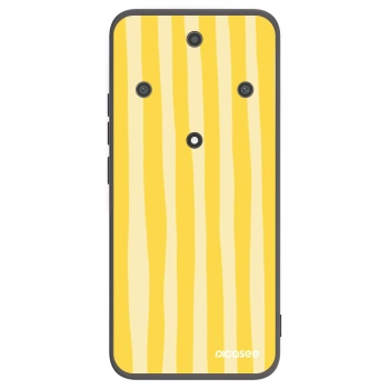 Picasee silikonový černý obal pro Honor Magic5 Lite 5G - Lines lemon