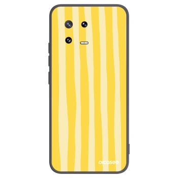Picasee silikonový černý obal pro Xiaomi 13 Pro - Lines lemon