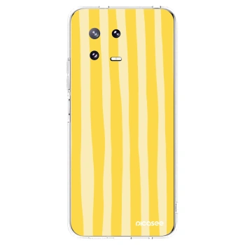 Picasee silikonový průhledný obal pro Xiaomi 13 Pro - Lines lemon
