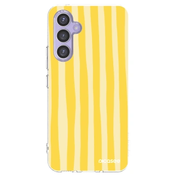Picasee silikonový průhledný obal pro Samsung Galaxy A54 5G A546B - Lines lemon