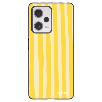 Picasee silikonový černý obal pro Xiaomi Redmi Note 12 Pro+ 5G - Lines lemon