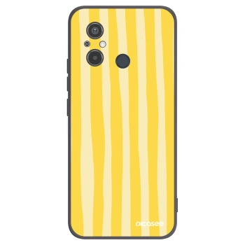 Picasee silikonový černý obal pro Xiaomi Redmi 12C - Lines lemon