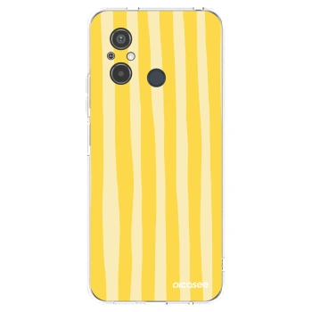 Picasee silikonový průhledný obal pro Xiaomi Redmi 12C - Lines lemon