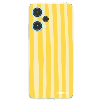 Picasee silikonový průhledný obal pro Xiaomi Poco F5 - Lines lemon