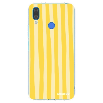 Picasee silikonový průhledný obal pro Huawei Nova 3 - Lines lemon