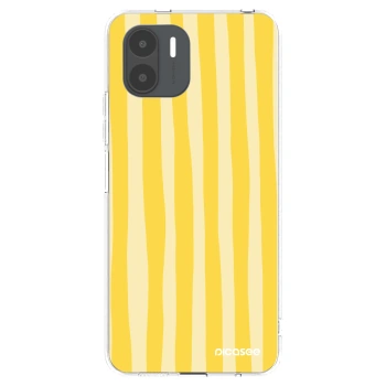 Picasee silikonový průhledný obal pro Xiaomi Redmi A2 - Lines lemon