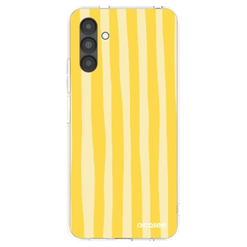 Picasee silikonový průhledný obal pro Samsung Galaxy A04s A047F - Lines lemon