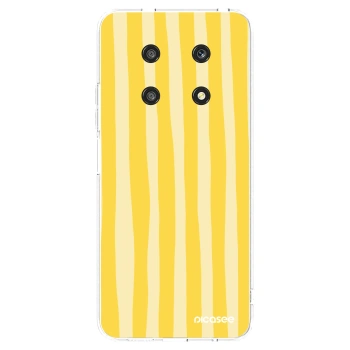Picasee silikonový průhledný obal pro Honor Magic4 Lite 5G - Lines lemon