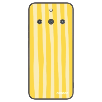 Picasee silikonový černý obal pro Realme 11 Pro+ - Lines lemon