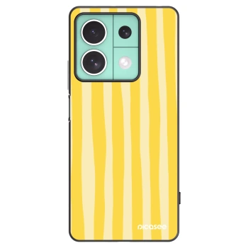 Picasee silikonový černý obal pro Xiaomi Redmi Note 13 5G - Lines lemon