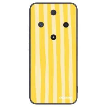 Picasee silikonový černý obal pro Honor Magic6 Lite 5G - Lines lemon