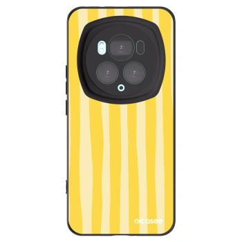 Picasee silikonový černý obal pro Honor Magic6 Pro - Lines lemon