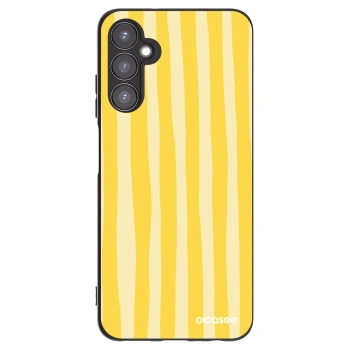 Picasee silikonový černý obal pro Samsung Galaxy A05s A057G - Lines lemon
