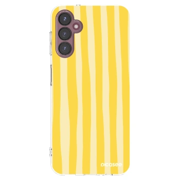 Picasee silikonový průhledný obal pro Samsung Galaxy A05s A057G - Lines lemon