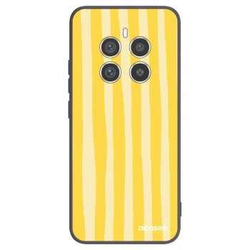 Picasee silikonový černý obal pro Realme 12 Pro 5G - Lines lemon
