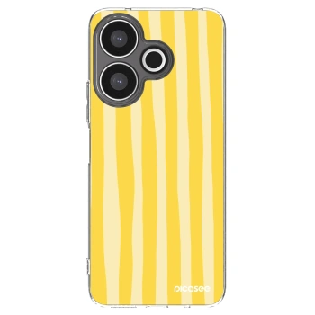 Picasee silikonový průhledný obal pro Xiaomi Redmi 13 4G - Lines lemon