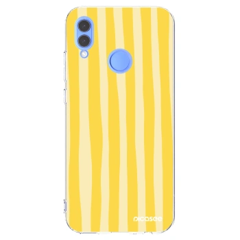 Picasee silikonový průhledný obal pro Huawei P Smart 2019 - Lines lemon