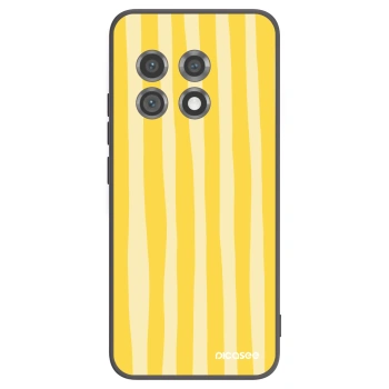 Picasee silikonový černý obal pro OnePlus 11 5G - Lines lemon