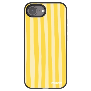 Picasee silikonový černý obal pro Apple iPhone 16e - Lines lemon