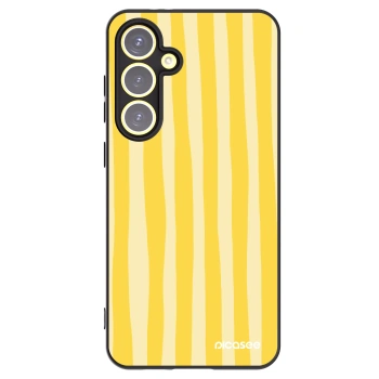 Picasee silikonový černý obal pro Samsung Galaxy S24 FE S721B - Lines lemon