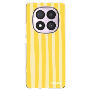 Picasee silikonový průhledný obal pro Xiaomi Redmi Note 14 Pro 5G - Lines lemon