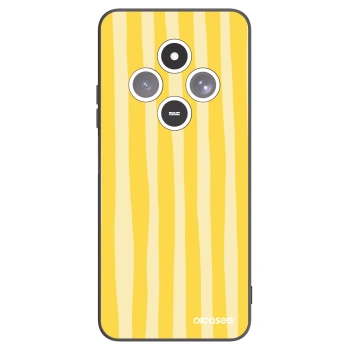 Picasee silikonový černý obal pro Xiaomi Redmi 14C - Lines lemon
