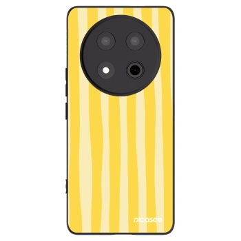 Picasee silikonový černý obal pro Honor Magic7 Lite 5G - Lines lemon