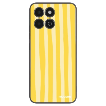 Picasee silikonový černý obal pro Honor 200 Smart 5G - Lines lemon
