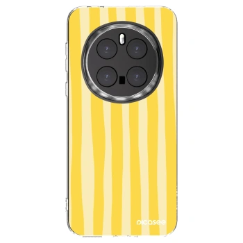 Picasee silikonový průhledný obal pro Honor Magic7 Pro 5G - Lines lemon