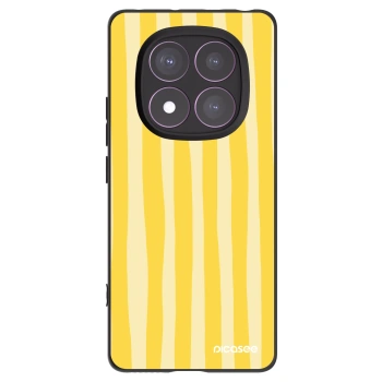 Picasee silikonový černý obal pro Xiaomi Redmi Note 14 Pro 4G - Lines lemon