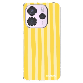 Picasee silikonový průhledný obal pro Xiaomi Redmi Note 14 4G - Lines lemon