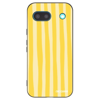 Picasee silikonový černý obal pro Google Pixel 8a - Lines lemon